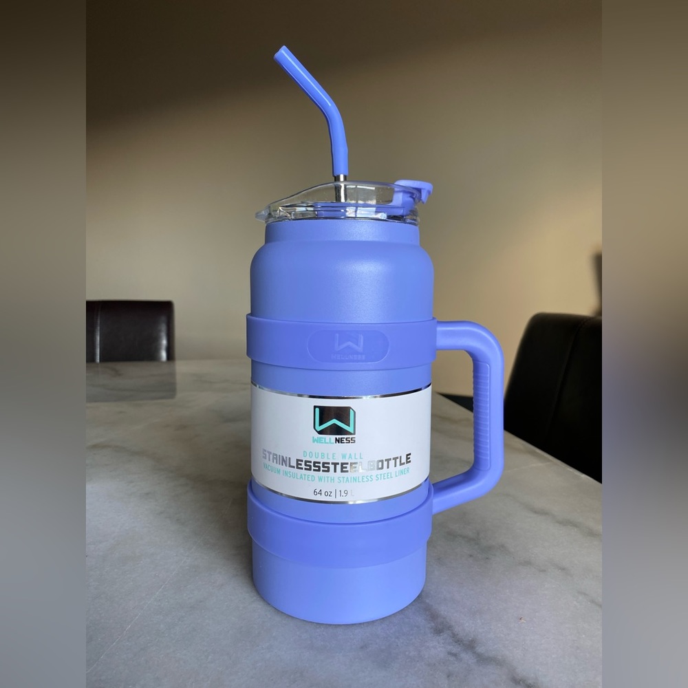Wellness 64 oz. Stainless Steel Bottle in Violet Purple